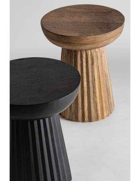 Mesa auxiliar plissé wood