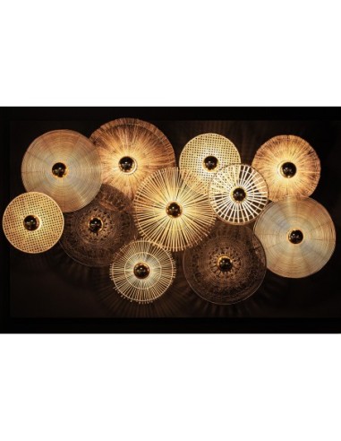 Aplique Redondo Colonial en Hierro Dorado...