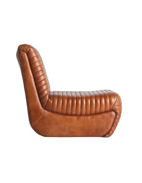 Sillón de Cuero Marrón y Hierro Almstock – VICAL Home