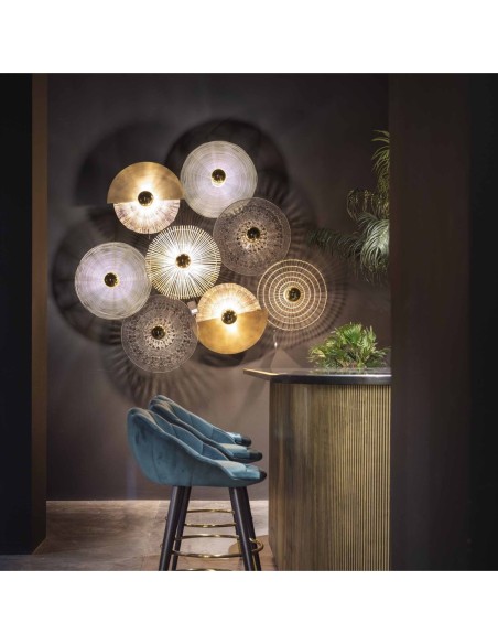 Aplique Redondo Colonial en Hierro Dorado Envejecido – Vical Home