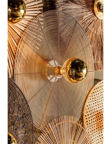 Aplique Redondo Colonial en Hierro Dorado Envejecido – Vical Home