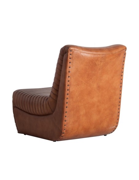 Sillón de Cuero Marrón y Hierro Almstock – VICAL Home