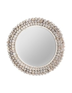 Espejo circular Tholy de Vical Home – Conchas blancas y...