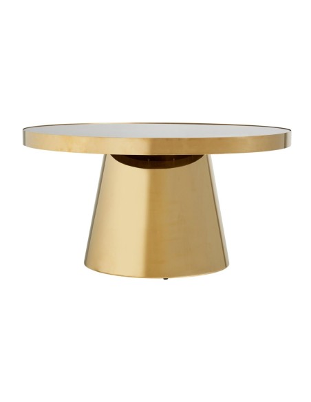 Mesa de centro Aigen de VICAL HOME – Estilo Art Decó en Espejo, Acero y Acabado Oro/Negro