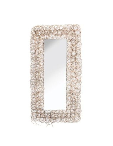 Espejo Rectangular de Ratán Marrón Lezbur –...