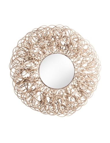 Espejo Redondo de Ratán Marrón – VICAL Home