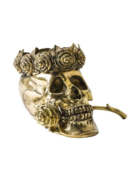Figura decorativa calavera corona