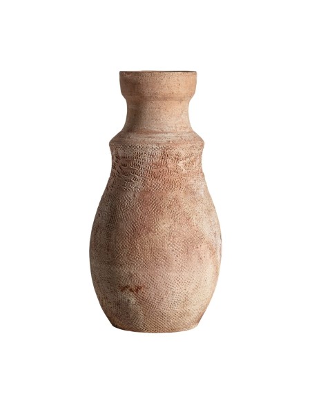 Jarrón decorativo de terracota marrón claro de Vical Home – Jarrón natural de estilo mediterráneo 37 cm