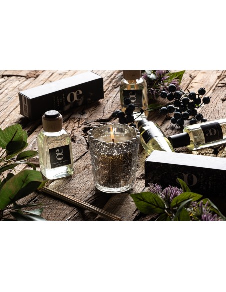 Vela Decorativa de Vical Home en Vidrio Plata Viejo – Estilo Clásico