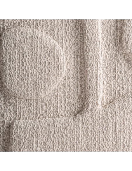 Cuadro Sobek Contemporáneo en Algodón Blanco Roto y Madera de Mango – Vical Home