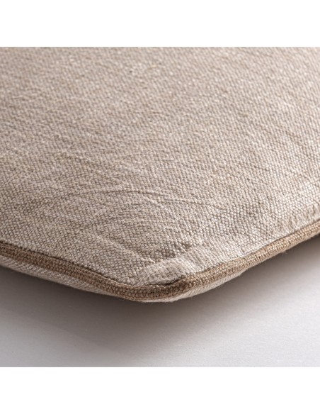 Cojín Sarabe en lino beige con fibra natural – Vical Home | 60x20x40 cm