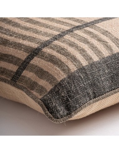 Cojín Nagore en yute beige y fibra natural...