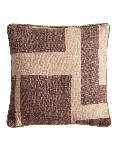 Cojín Amun de yute beige con fibra natural marrón – Vical Home | 45x20x45 cm