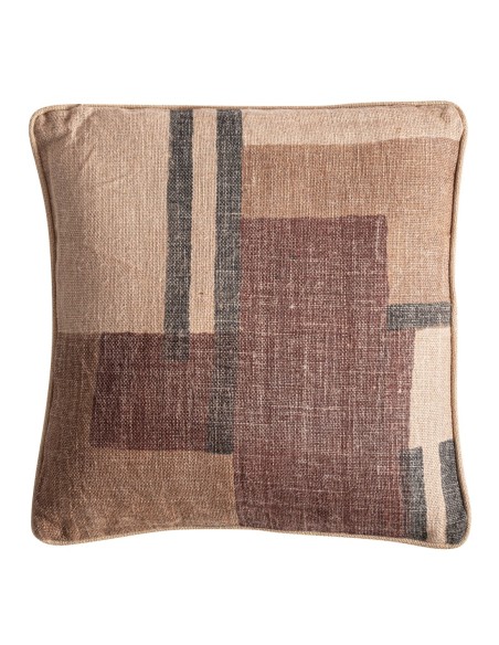 Cojín Geb de yute beige con fibra natural marrón – Vical Home | 45x20x45 cm