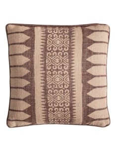 Cojín Nun de yute beige con fibra natural marrón – Vical...