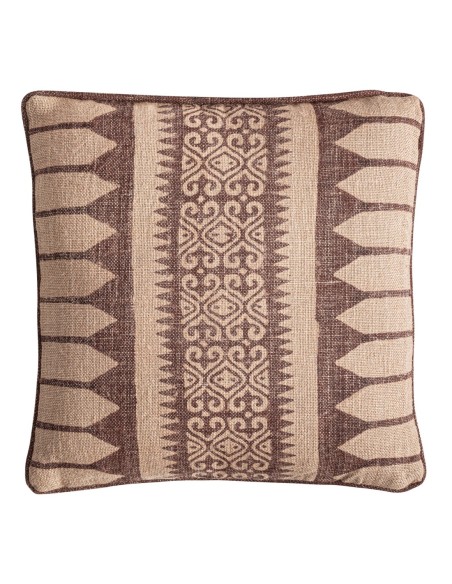 Cojín Nun de yute beige con fibra natural marrón – Vical Home | 45x20x45 cm
