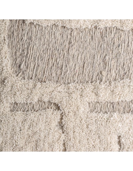 Cuadro Triton Contemporáneo en Algodón Beige y Madera de Mango – Vical Home