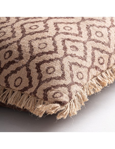 Cojín Seth de yute beige y fibra natural marrón – Vical Home | 60x20x40 cm