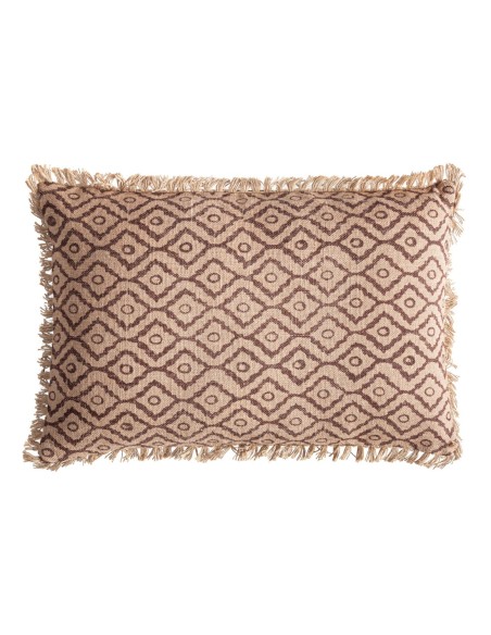 Cojín Seth de yute beige y fibra natural marrón – Vical Home | 60x20x40 cm