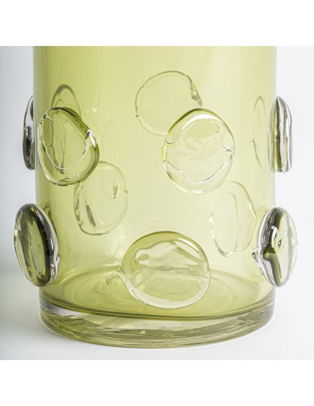 Jarrón Kio Pequeño de Vidrio Verde Traslúcido – Vical Home