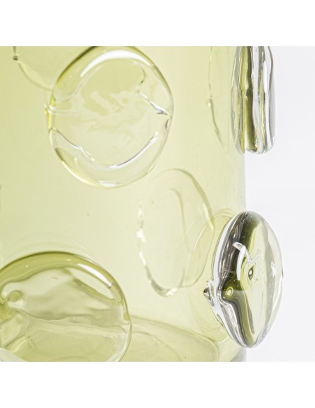 Jarrón Kio Pequeño de Vidrio Verde Traslúcido – Vical Home