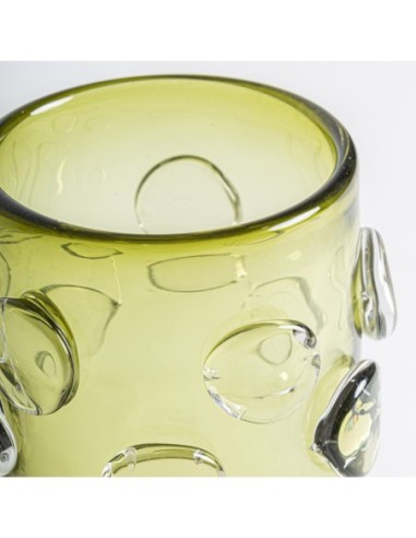 Jarrón Kio de Vidrio Verde Traslúcido – Vical Home
