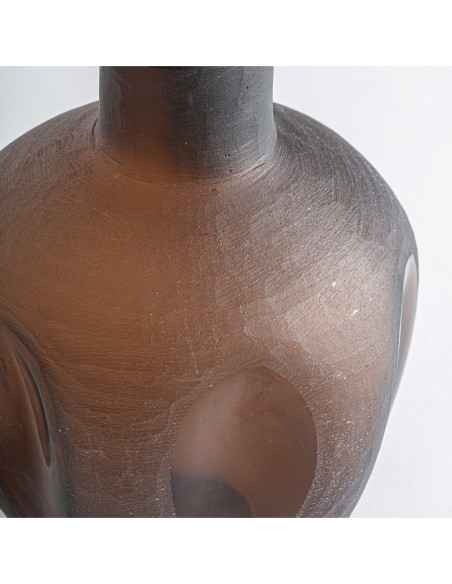 Jarrón Mei Alto de Vidrio Marrón y Azul – Vical Home