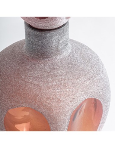 Jarrón Yaeko de Vidrio Rosa y Ámbar – Vical Home