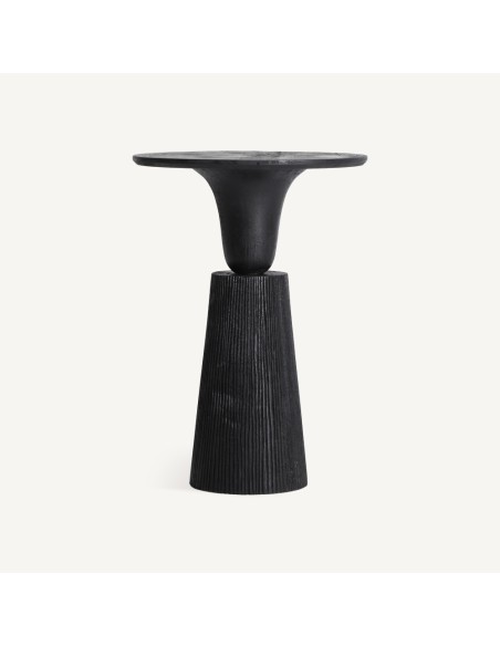 Mesa auxiliar Gruteau Vical Home en madera de mango negra – Estilo contemporáneo