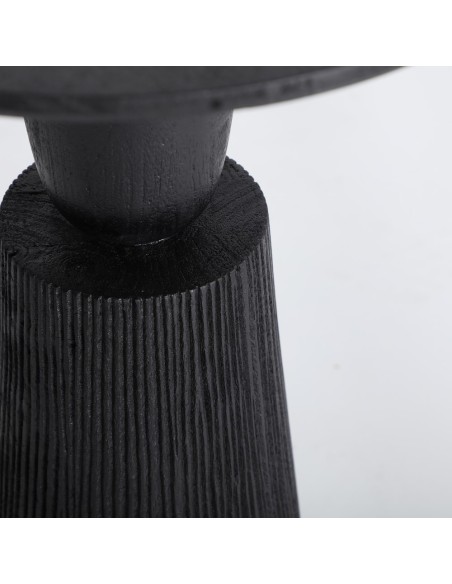 Mesa auxiliar Gruteau Vical Home en madera de mango negra – Estilo contemporáneo