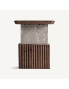 Mesa auxiliar Anzex Vical Home de madera de mango y...