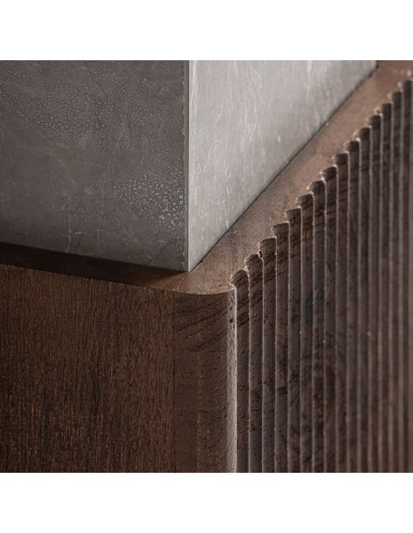 Mesa auxiliar Anzex Vical Home de madera de mango y mármol – Estilo contemporáneo