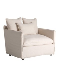 Sillón Pugnac de Lino Beige – Estilo Contemporáneo |...