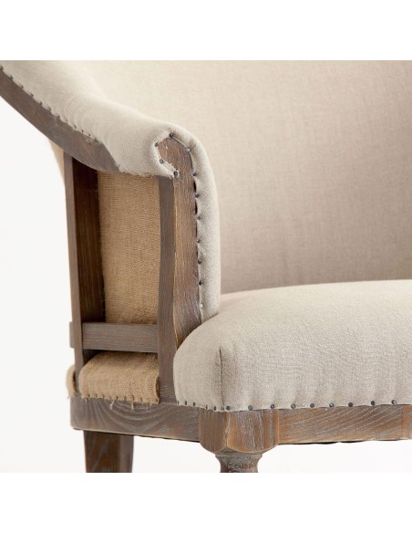 Sillón Ault Vical Home en Madera de Fresno y Loneta Color Arena