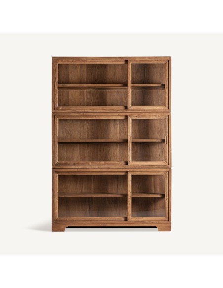 Vitrina Broich Vical Home de Estilo Colonial en Madera de Teka y Vidrio