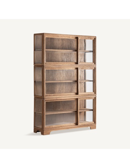 Vitrina Broich Vical Home de Estilo Colonial en Madera de Teka y Vidrio