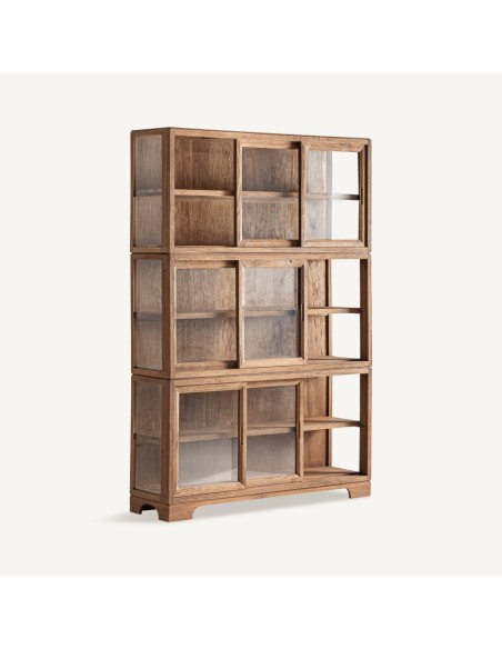 Vitrina Broich Vical Home de Estilo Colonial en Madera de Teka y Vidrio