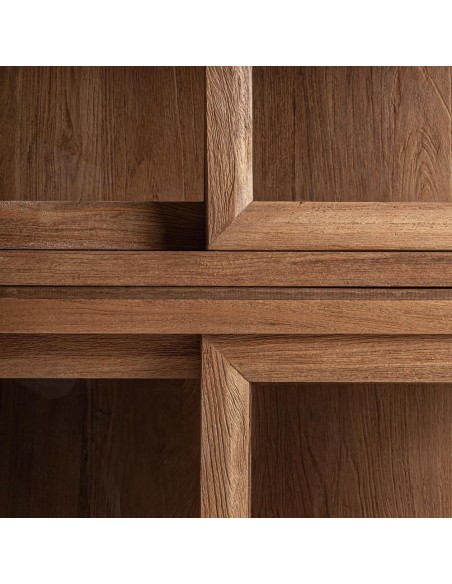 Vitrina Broich Vical Home de Estilo Colonial en Madera de Teka y Vidrio