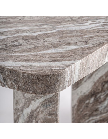 Consola Legsby Vical Home de Estilo Contemporáneo en Mármol Tonos Neutros