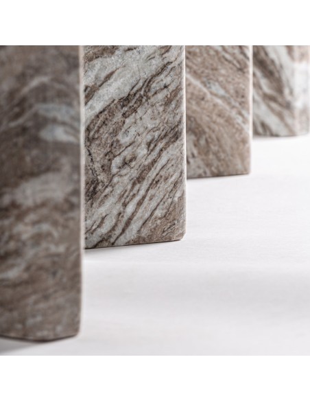 Consola Legsby Vical Home de Estilo Contemporáneo en Mármol Tonos Neutros