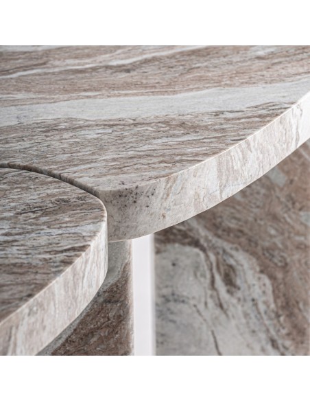 Consola Legsby Vical Home de Estilo Contemporáneo en Mármol Tonos Neutros