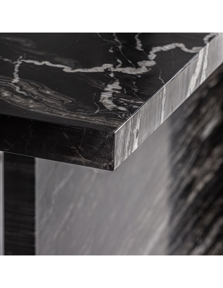 Consola Khat Vical Home de Estilo Contemporáneo en Mármol Negro – Desmontable