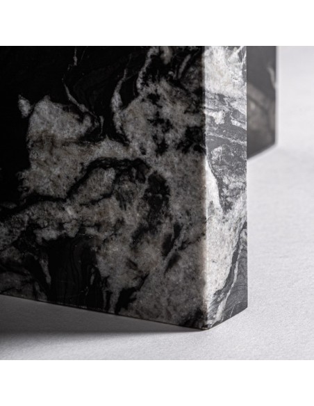 Consola Khat Vical Home de Estilo Contemporáneo en Mármol Negro – Desmontable