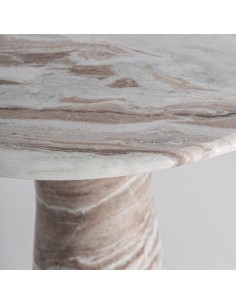 Mesa Auxiliar Asselt de Mármol Marrón Art Déco | Vical Home 2