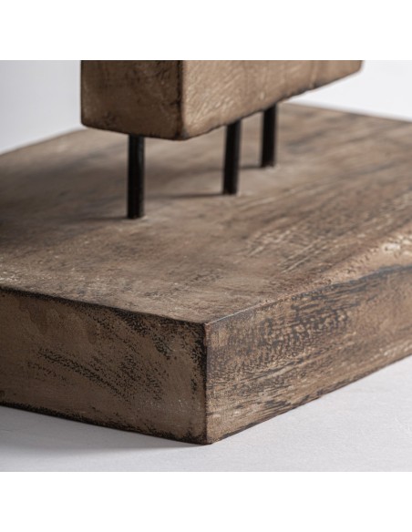 Escultura Teran de Vical Home – Estilo Étnico en Madera Suar Marrón