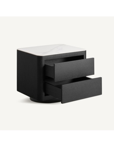 Mesita de Noche Wholen Art Déco – Madera, Roble...