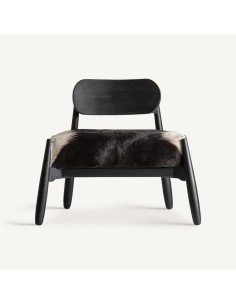 Sillón Mier Contemporáneo en Madera de Teka y Piel –... 2