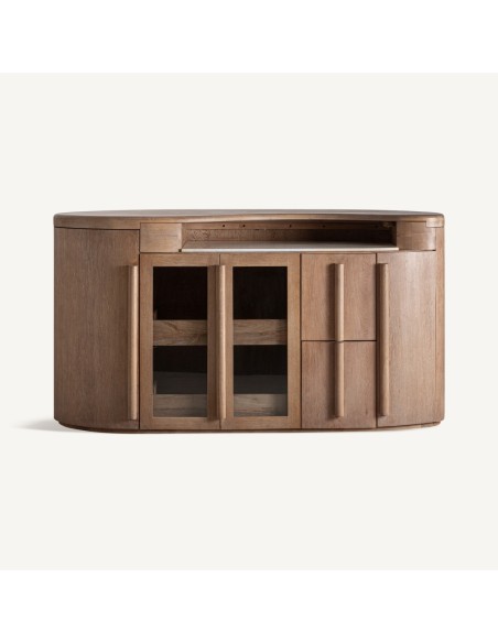 Barra de Bar de Vical Home en Madera de Roble Marrón Claro