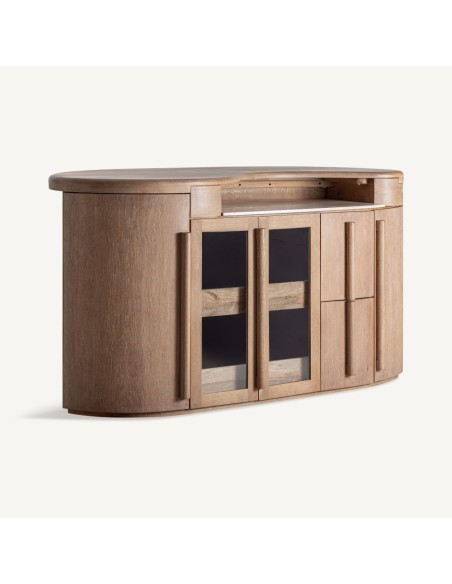 Barra de Bar de Vical Home en Madera de Roble Marrón Claro