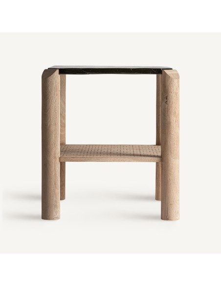 Tavolino Mesa de Centro Jacquard de Vical Home en Madera de Mango y Vidrio